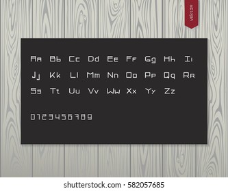 Vector of stylized font and alphabet. Linear font - simple and minimalistic alphabet.
Geometric font. Vector illustration ESP 10.
