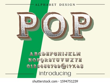 Vector of stylized  font and alphabet new design font typeface retro font