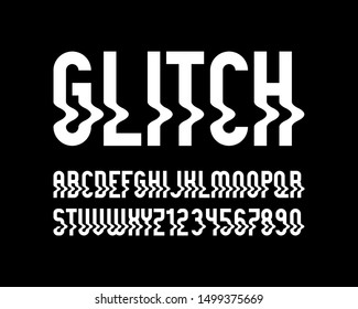 vector of stylized  font and alphabet with noise