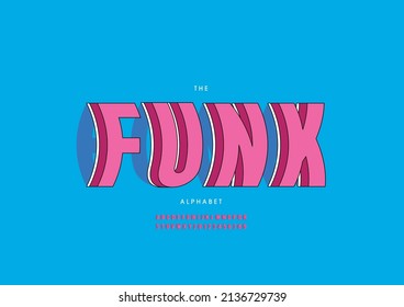 Vector Of Stylized Funk Alphabet And Font