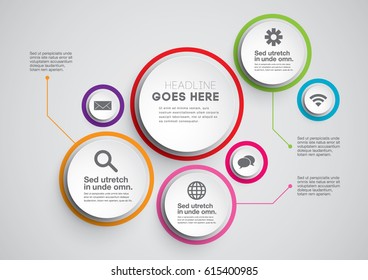Vector of stylized geometric element and info-graphics