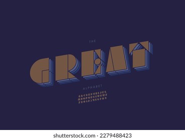 Vector of stylized great alphabet and font
