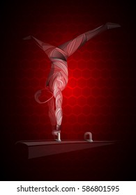 vector stylized gymnast