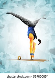vector stylized gymnast