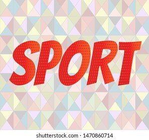 Vector of Stylized Halftone .Font named "Sport" with label design.alphabet, typeface, design for labels,Titles,posters .