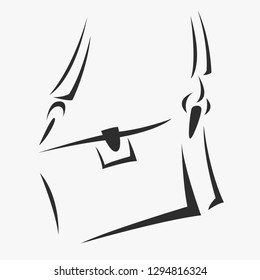 vector stylized handbag