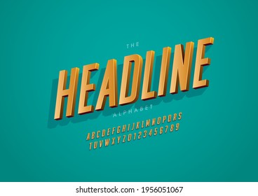 Vector of stylized headline alphabet and font