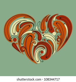 vector stylized heart, eps8