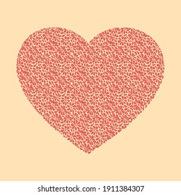Vector estilizado del corazón. Día de San Valentín. Forma de corazón de símbolo para su diseño. Ilustración vectorial con puntos.
