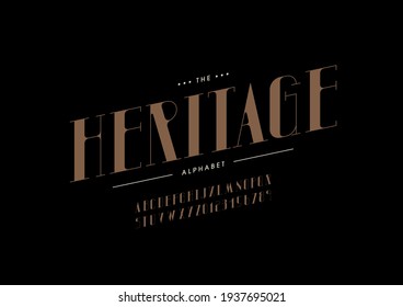 Vector of stylized heritage alphabet and font