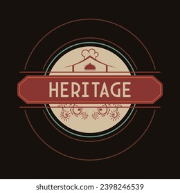 Vector of stylized heritage logo. used for restaurant and homemade culinary logo