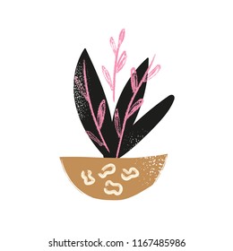 Vector stylized home plant isolated illustration