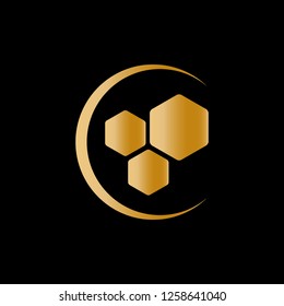 vector stylized honeycomb logo