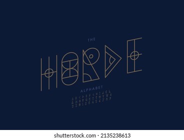 Vector of stylized horde alphabet and font