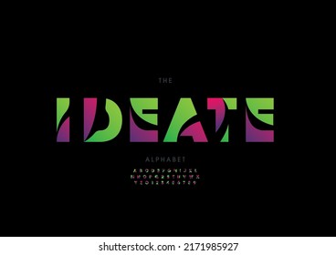 Vector de alfabeto ideado y fuente