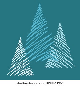 vector stylized image of a christmas tree