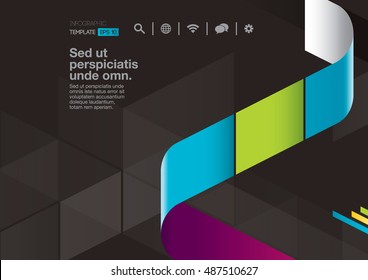 Vector of stylized infographic layout and background