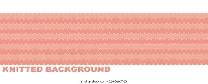 Vector stylized knitted background. Uneven wavy lines.