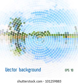 Vector stylized landscape mosaic