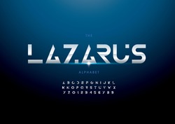 Vector Of Stylized Lazarus Alphabet And Font