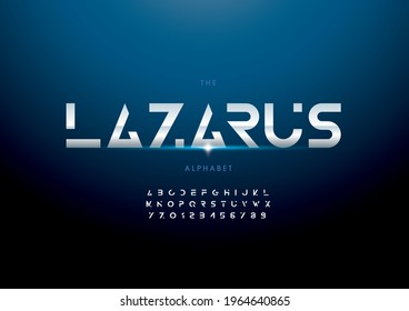 Vector of stylized lazarus alphabet and font