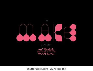 Vector of stylized make alphabet and font