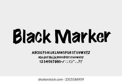 Vector of stylized marker font