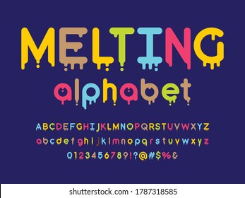Vector of stylized melted alphabet design