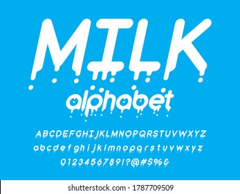 Vector of stylized melted alphabet design