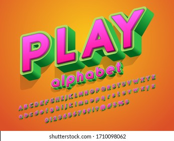 Vector of stylized modern alphabet design