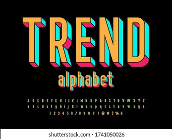 Vector of stylized modern alphabet design