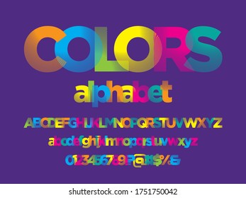 Vector of stylized modern alphabet design