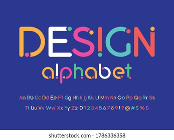 Vector of stylized modern alphabet design