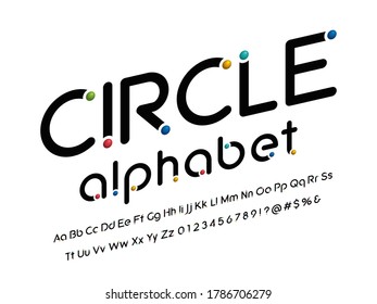 Vector of stylized modern alphabet design