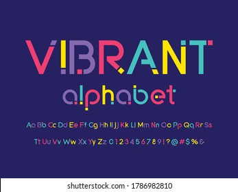 Vector of stylized modern alphabet design