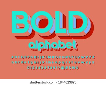 Vector of stylized modern alphabet design