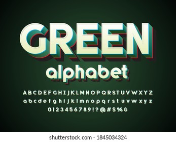 Vector of stylized modern alphabet design