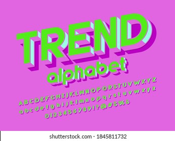 Vector of stylized modern alphabet design