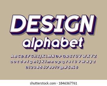 Vektorgrafik des stilisierten modernen Alphabets
