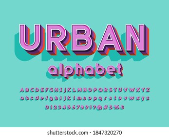Vector de diseño de alfabeto moderno estilizado