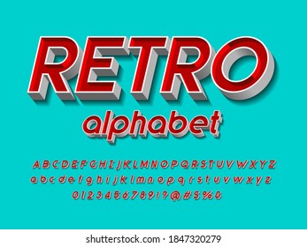 Vector of stylized modern alphabet design
