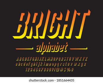 Vektorgrafik des stilisierten modernen Alphabets