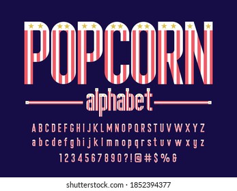 Vector of stylized modern alphabet design