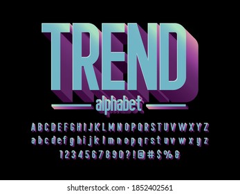 Vector de diseño de alfabeto moderno estilizado
