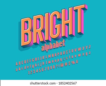 Vector of stylized modern alphabet design