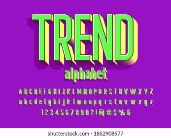 Vector of stylized modern alphabet design