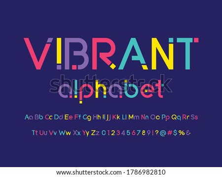 Vector of stylized modern alphabet design