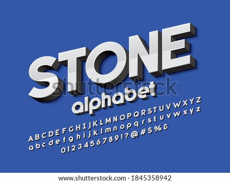 Vector of stylized modern alphabet design