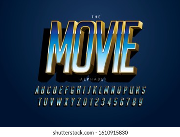 Vector of stylized modern alphabet font