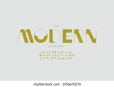 Vector of stylized modern alphabet and font
